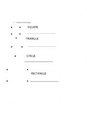 English Worksheet: shapes