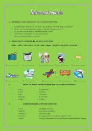 English Worksheet: travel and tourism