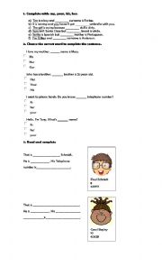 English Worksheet: PRONOUNS