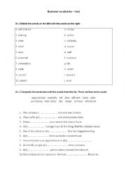English Worksheet: bussines vocabulary