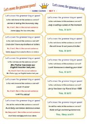 English Worksheet: Grammar review