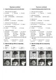 English Worksheet: paperman love story