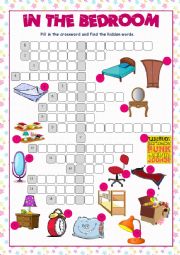 English Worksheet: Bedroom Crossword Puzzle