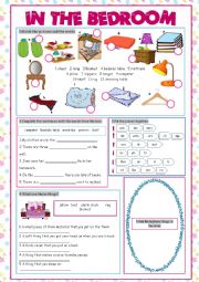 English Worksheet: Bedroom (Vocabulary Exercises)