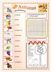 English Worksheet: Autumn