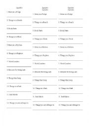 English Worksheet: Scattergories 4