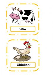 English Worksheet: Farm Animals Flashcards