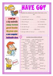 English Worksheet: HAVE GOT