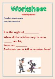 Halloween - nursery rhyme