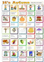 English Worksheet: Autumn - Multiple Choice