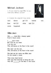 English Worksheet: Michael Jackson - Billie Jean