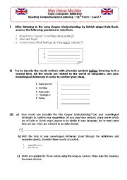 English Worksheet: Listening: Computer addiction