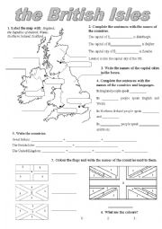 English Worksheet: The British Isles