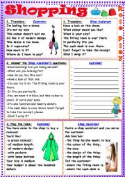 English Worksheet: Shopping