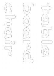 English Worksheet: CLASSROOM OBJECTS