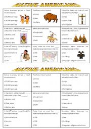 English Worksheet: Native Americans