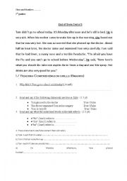 English Worksheet: end of term test 3