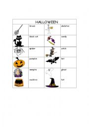 English Worksheet: Halloween vocabulary