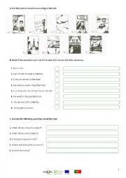 English Worksheet: 6th grade test part 2