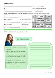 English Worksheet: test 6th grade part 3