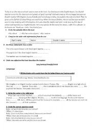 English Worksheet: end of term n3 review