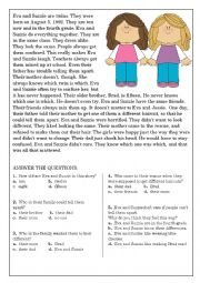 English Worksheet: Reading Comprehension for beginner and Elementary Students 9