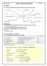 English Worksheet: Lesson 4 2nd Form Bridge over Troubled Water