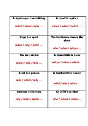 English Worksheet: relative pronouns
