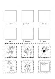 English Worksheet: Action verbs