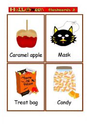 English Worksheet: Halloween Flash-cards set 2
