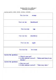 English Worksheet: Would you like to be a millionaire?