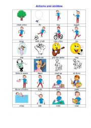 English Worksheet: Actions and abilities