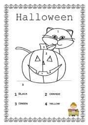 English Worksheet: halloween activity for young learners