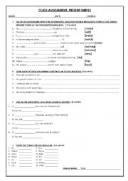 English Worksheet: PRESENT SIMPLE