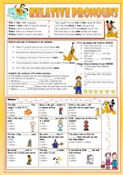 English Worksheet: *** Relative pronouns ***