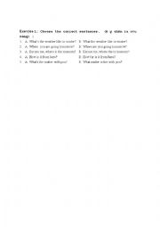 English Worksheet: Weather