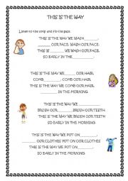 English Worksheet: This is the way-song