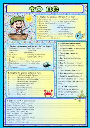 English Worksheet: TO BE