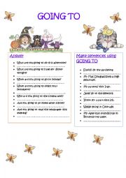 English Worksheet: Going to