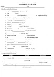 PAST SIMPLE WORKSHEET