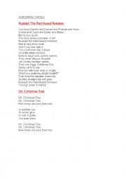 English Worksheet: Christmas Carols