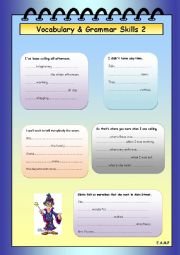 English Worksheet: Grammar Skills 2