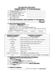 English Worksheet: PRESENT SIMPLE FREQUENCY ADVERBS AND EXPRESSIONS