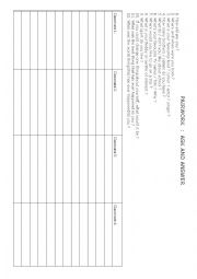 English Worksheet: Ice breaking activity : Interview your classmate