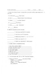 English Worksheet: present simple test