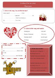 English Worksheet: Friday Im in love, The Cure