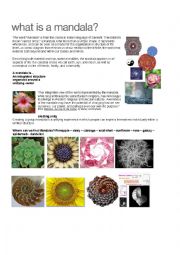 English Worksheet: Mandala