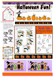 English Worksheet: Halloween Fun