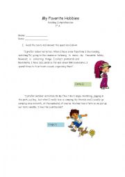 English Worksheet: Reading comprehension