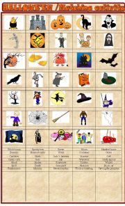 English Worksheet: Halloween : matching exercise 